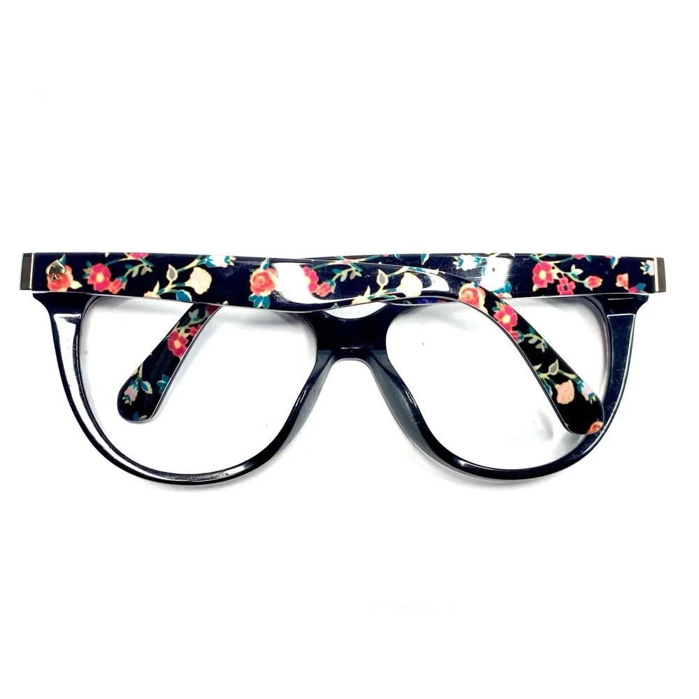 Kate Spade Black Gold Floral Print Cat Eye Glasses Daesha/S 7RM90 56 16 140